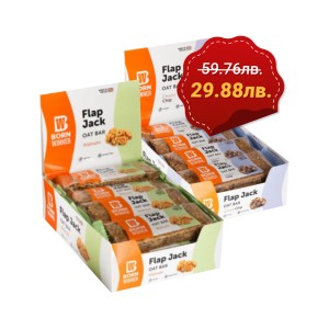 BORN WINNER 1+1 FREE Flapjack Орех 12x90 гр + Flapjack парченца шоколад 12x90гр