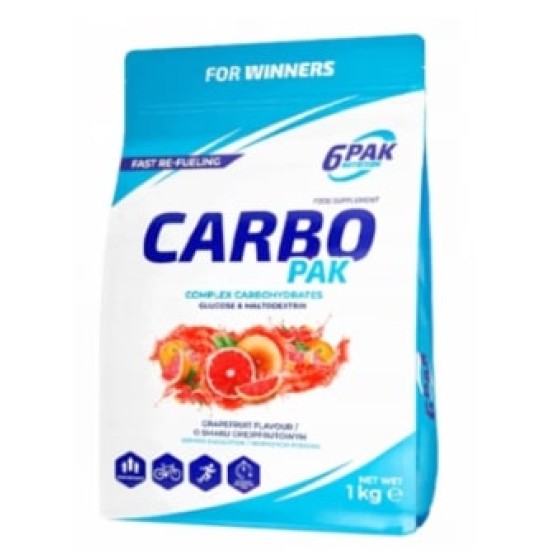 6 PAK Nutrition Carbo Pak 1000 гр на изгодни цени 6 PAK Nutrition Carbo Pak 1000 гр на супер цена