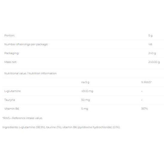6 PAK Nutrition Glutamine Pure 48 дози на супер цена