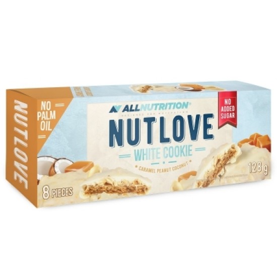 ALLNUTRITION NutLove Cookie - White Chocolate Caramel Peanut Coconut - Диетичен Десерт - 128 gr на супер цена