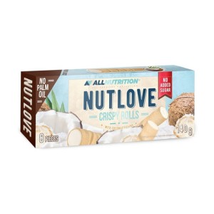 NutLove Crispy Rolls - Coconut 140 грама - Диетичен Десерт NutLove Crispy Rolls - Coconut 140 грама - Диетичен Десерт