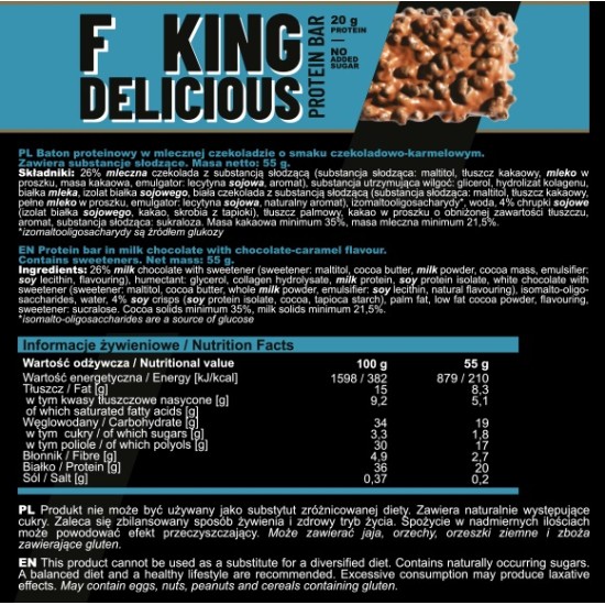 Allnutrition F**King Delicious Protein Bar Box / 15 x 55 гр на супер цена
