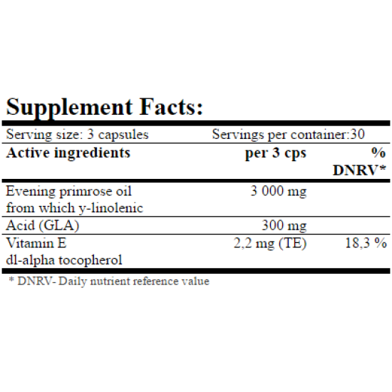 Amix Nutrition Evening Primrose Oil 90 капсули на изгодни цени Amix Nutrition Evening Primrose Oil 90 капсули на супер цена