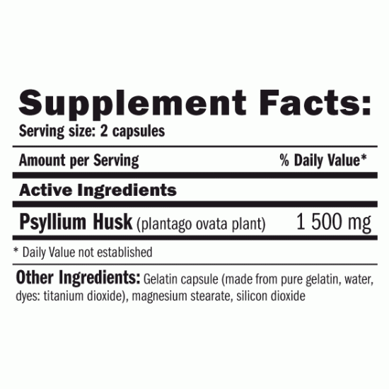 Amix Nutrition Psyllium Husk 1500 мг / 120 капсули на супер цена