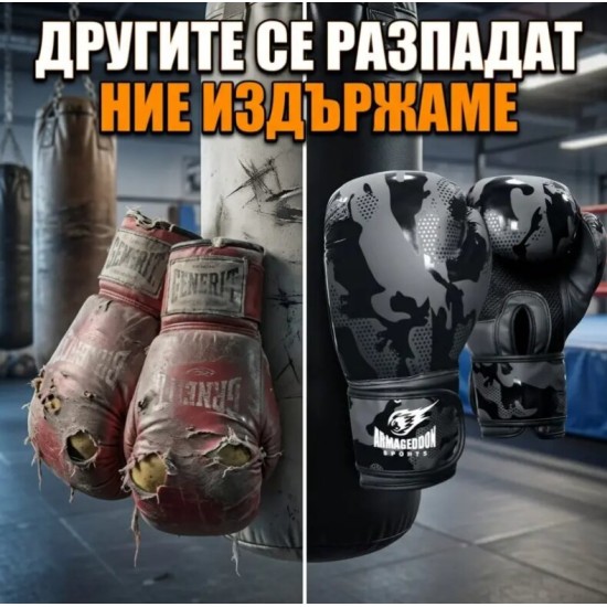 Armageddon Sports Боксови ръкавици Black Camo на супер цена