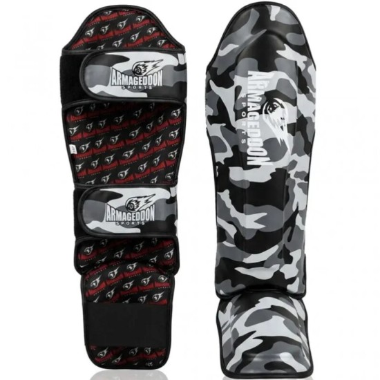Armageddon Sports Протектори за крака Camo Grey на изгодни цени Armageddon Sports Протектори за крака Camo Grey на супер цена
