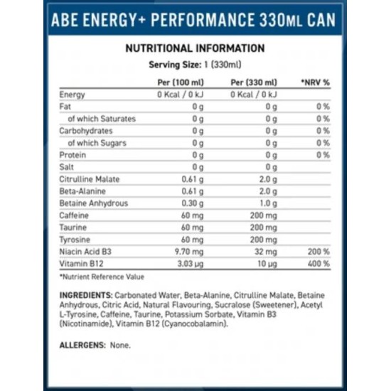 Applied Nutrition ABE Energy + Performance | All Black Everything Ready-To-Drink 12x330 мл на супер цена