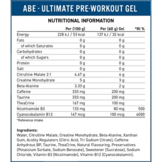 Applied Nutrition ABE Gel | All Black Everything Pre-Workout 20х60 гр на супер цена