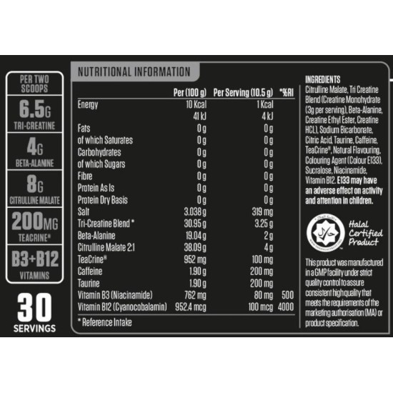 Applied Nutrition ABE - All Black Everything | Ultimate Pre-Workout Swizzels Refreshers 315 гр / 30 дози на супер цена