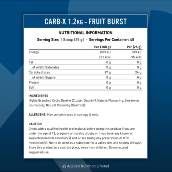 Applied Nutrition Carb-X - Въглехидратна Формула 1200 гр на супер цена