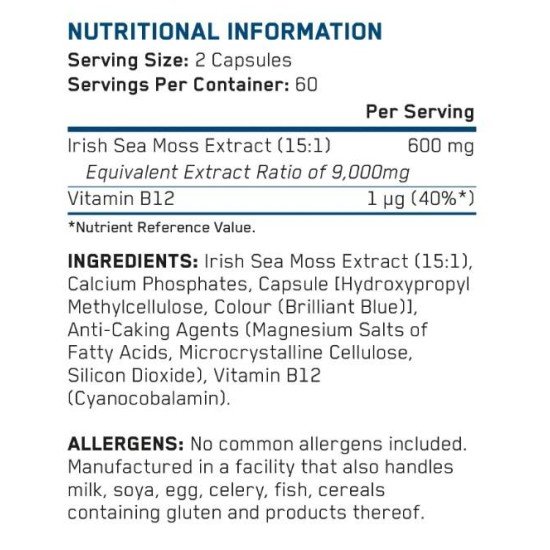 Applied Nutrition Sea Moss & Vitamin B12 120 капсули на супер цена