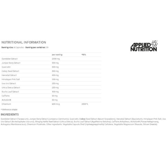 Applied Nutrition Shed H2O - Water Out Complex 180 капсули на супер цена