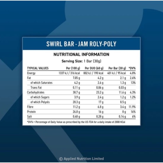 Applied Nutrition Swirl Bar - Протеинов Бар 60 гр на супер цена