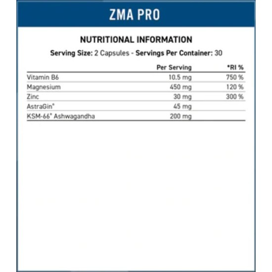 ZMA-Pro | with KSM-66® Ashwagandha Extract 60 капсули / 30 дози на супер цена