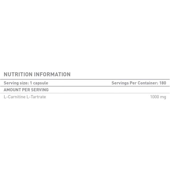 Battery Nutrition Carnitine 1000 мг / 180 капсули на супер цена