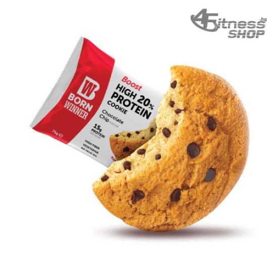 BORN WINNER BOOST High 20% Protein Cookie Chocolate Chip 75 гр на супер цена