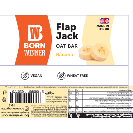 Born Winner Flap Jack Oat Bar Banana 90 гр  на супер цена