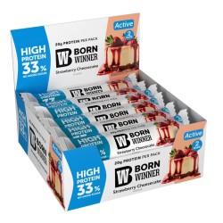 BORN WINNER Active High Protein Bar 33% Strawberry Cheesecake 12x60 гр BORN WINNER Active High Protein Bar 33% Strawberry Cheesecake 12x60 гр