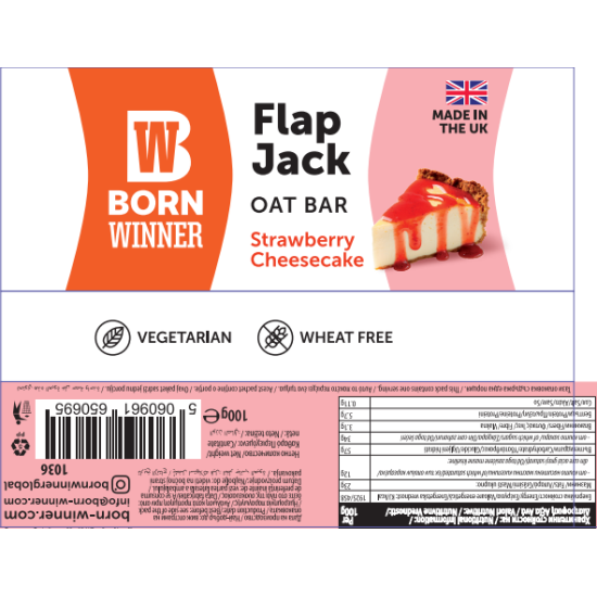 Born Winner Flap Jack Oat Bar Strawberry cheesecake 100 гр на супер цена