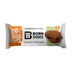 BORN WINNER Protein Wafer Cups Hazelnut and Cacao Cream 50 гр