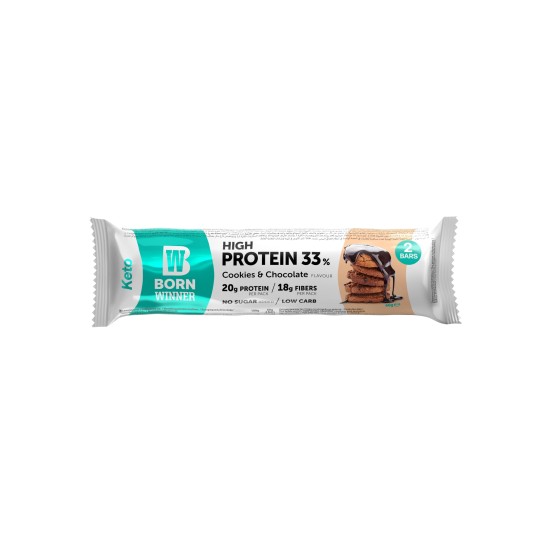 Born Winner Keto High Protein 33% Cookies & Chocolate 60 гр на супер цена
