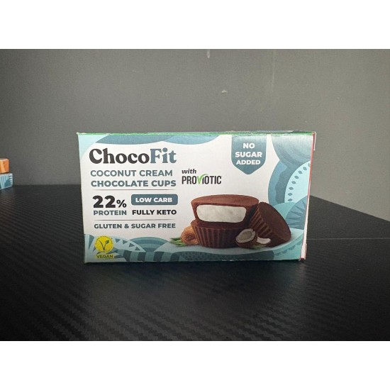 Choco Fit Coconut Cream Chocolate Cups 22% protein 33 гр (3x11) на супер цена