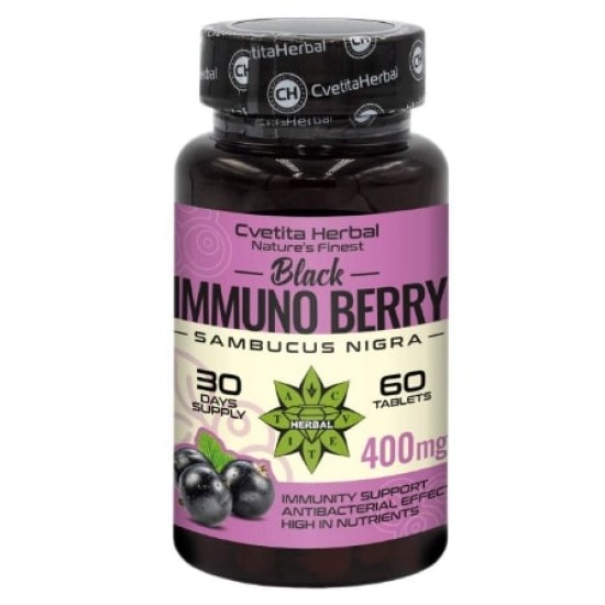 Cvetita herbal Black Immuno Berry – Екстракт от черен бъз – 60 таблетки на супер цена