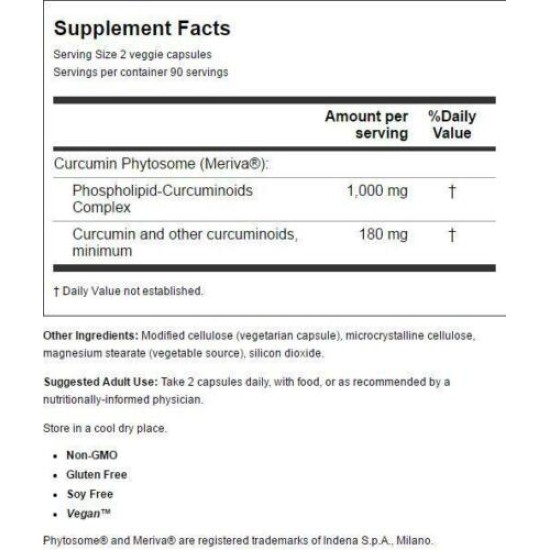 Doctor's Best Curcumin Phytosome Meriva 500 мг / 180 капсули на супер цена