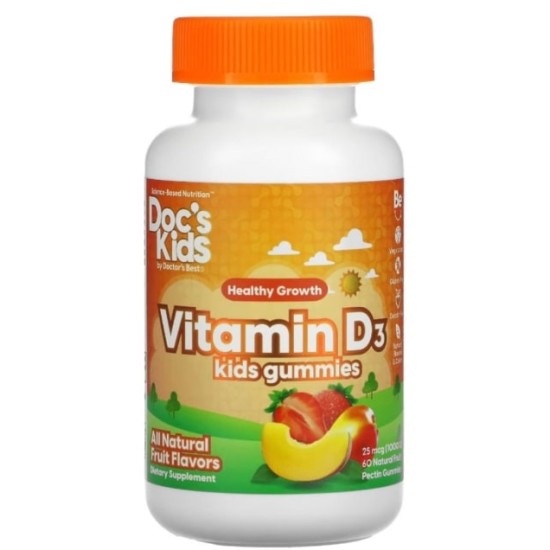 Doctor's Best Vitamin D3 Kid's 60 желирани бонбони на изгодни цени Doctor's Best Vitamin D3 Kid's 60 желирани бонбони на супер цена