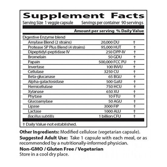 Doctor's Best Digestive Enzymes 90 капсули на супер цена