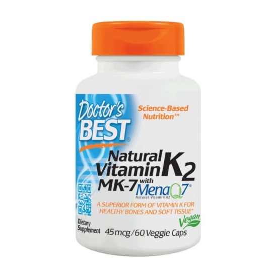Doctor's Best Natural Vitamin K2 45 мг / 60 капсули на супер цена