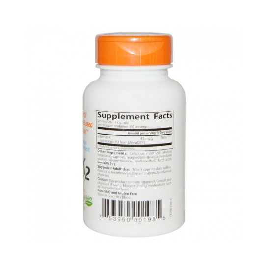 Doctor's Best Natural Vitamin K2 45 мг / 60 капсули на супер цена