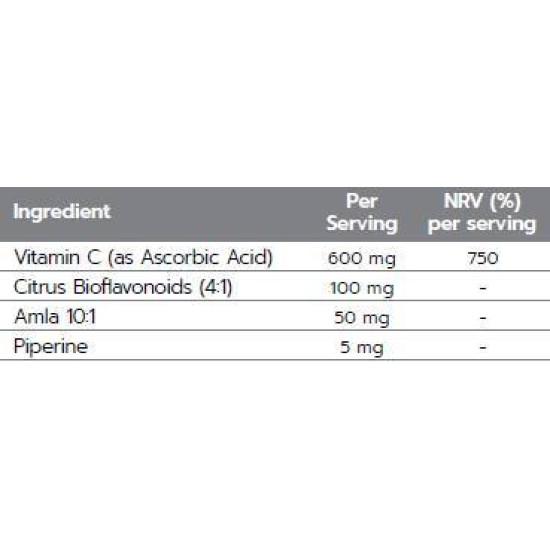 Dorian Yates Nutrition Vitamin C Plus | with Citrus Bioflavonoids, Black Pepper & Amla 60 таблетки на супер цена