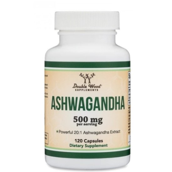 Double Wood Ashwagandha 250 мг / 120 капсули на супер цена