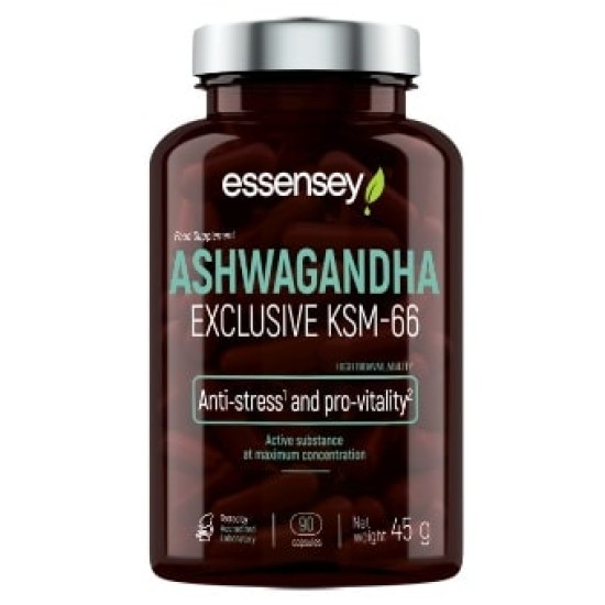 ESSENSEY Ashwagandha KSM-66 200 мг / 90 капсули на супер цена
