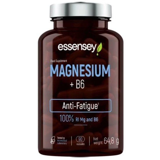 ESSENSEY Magnesium 187.5 mg + B6 90 капсули на изгодни цени ESSENSEY Magnesium 187.5 mg + B6 90 капсули на супер цена
