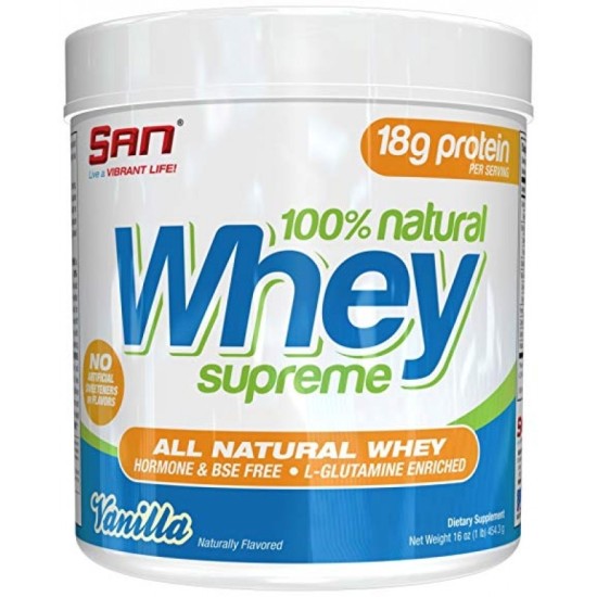 SAN 100% Natural Whey Supreme 454 грама на супер цена