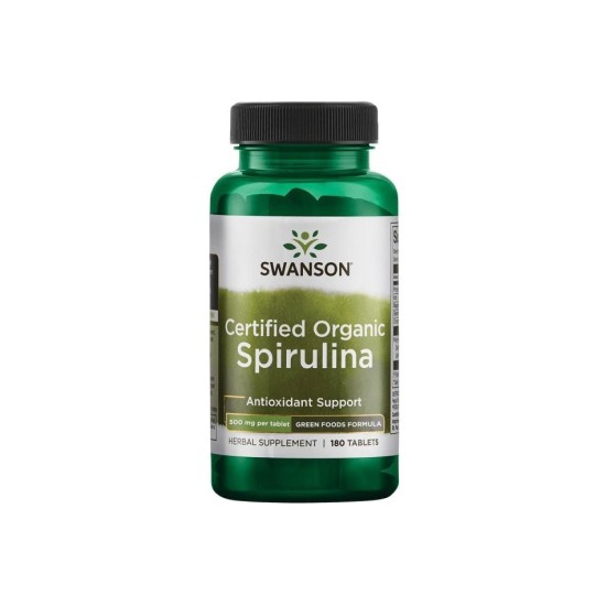 Swanson 100% Certified Organic Spirulina 500 мг / 180 таблетки на супер цена
