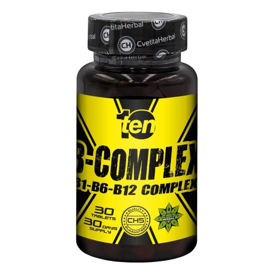 Cvetita Herbal 10/ten B-Complex - Витамин B1-B6-B12 - 30 таблетки на супер цена