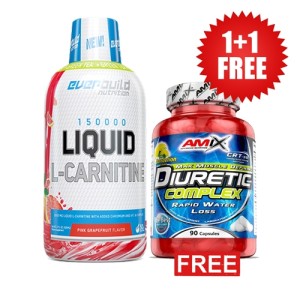 Promo 1+1 FREE  Liquid L-Carnitine 3000 мг + Green Tea + Diuretic Complex 