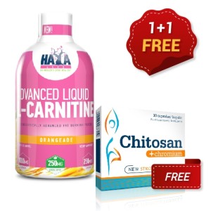 Promo 1+1 FREE Advanced Liquid L-Carnitine / 500ml + OLIMP Chitosan + Chrom / 30 капсули