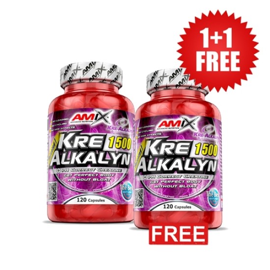 Amix Nutrition 1+1 FREE AMIX Kre-Alkalyn ® 120 капсули  на супер цена