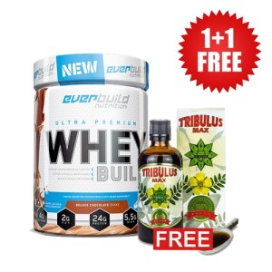 Promo 1+1 FREE EVERBUILD Ultra Premium Whey Build 454 гр +TRIBULUS MAX Liquid 100 мл