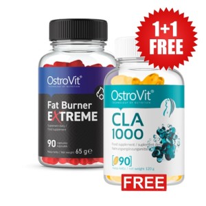 Promo 1+1 FREE OSTROVIT Fat Burner / Extreme 90 caps + CLA 1000 90 softgels Promo 1+1 FREE OSTROVIT Fat Burner / Extreme 90 caps + CLA 1000 90 softgels
