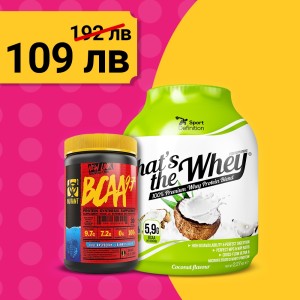 Promo 1+1 FREE That′s The Whey 2270 гр + MUTANT BCAA 9.7 / 30 дози