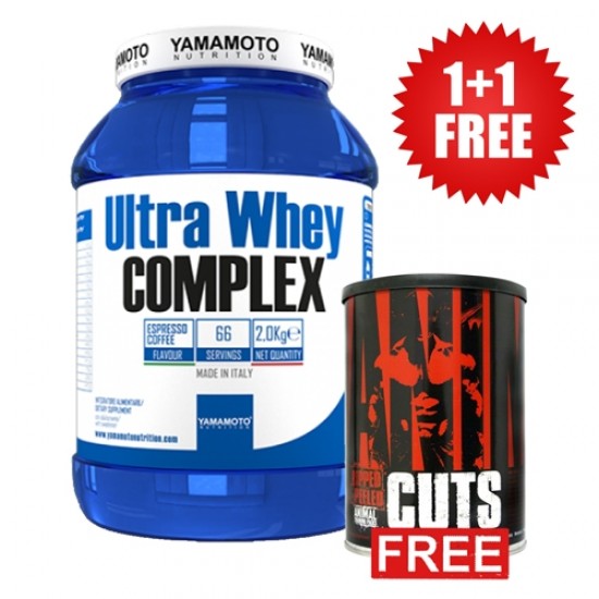 Promo 1+1 FREE Ultra Whey COMPLEX , 2000 гр / 66 дози + Animal Cuts 42 Packs на супер цена