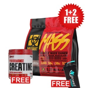 Promo 1+2 FREE MUTANT Mass 2270 g + SAN Creatine 300 g + Shaker 