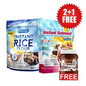 Promo 2+1 FREE Instant Rice Flour - 2000g + NUTRITION Instant Oatmeal 2000 гр + Creametto / Protein Spread / Chocolate 350 гр