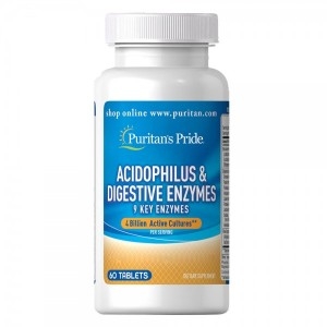 Puritan's Pride ACIDOPHILUS & DIGESTIVE ENZYMES 60tabs