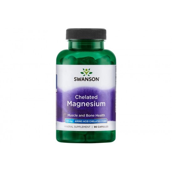 Swanson Albion Chelated Magnesium Glycinate 133 мг / 90 капсули на супер цена